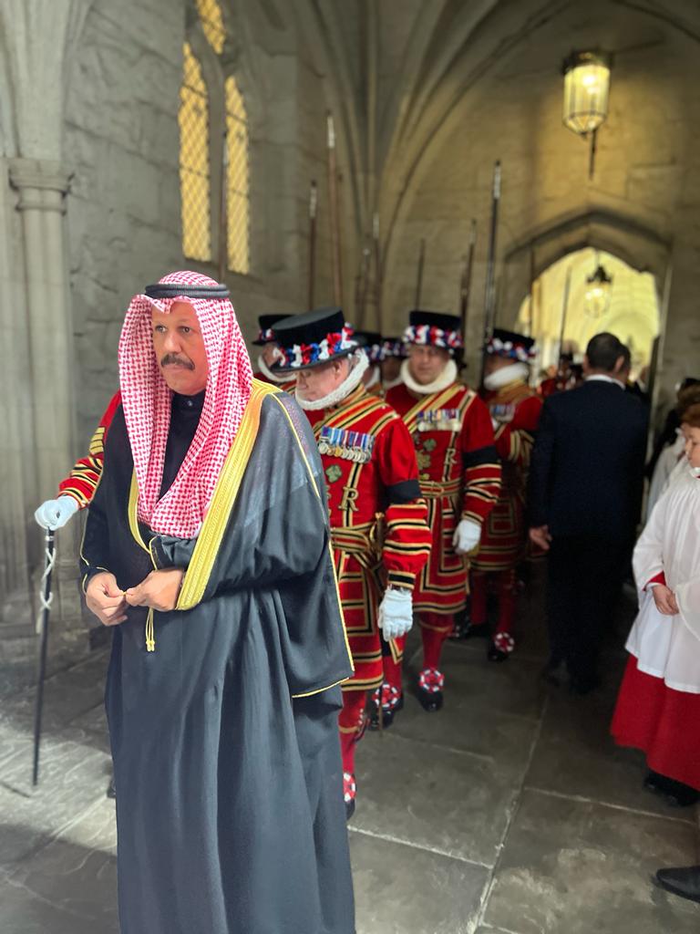 الفريق أول متقاعد الشيخ فيصل النواف يحضر مراسم تشييع الملكة إليزابيث الثانية في لندن