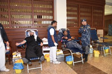 الإدارة العامة لقوات الأمن الخاصة تنظم حملة للتبرع بالدم بالتعاون مع بنك الدم