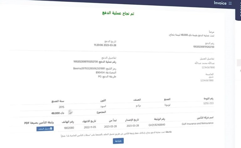 خطوات إصدار وثيقة تأمين السيارات إلكترونياً.. في دقيقة