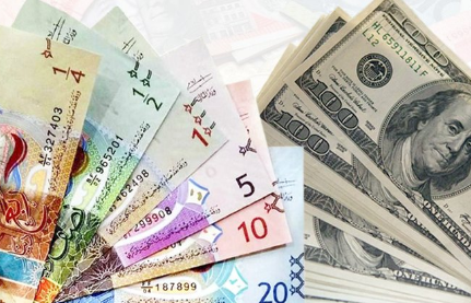 الدولار ينخفض إلى 0،307 دينار واليورو يستقر عند 0,328